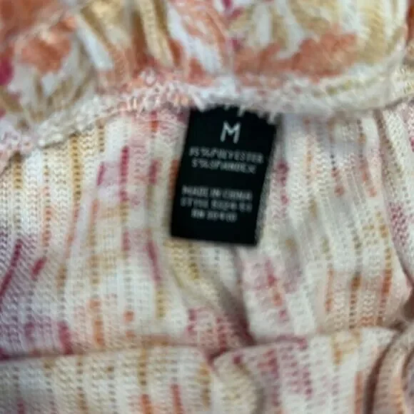 Laura Ashley Floral Pink, Yellow, Orange Print Tank Top & Short Set Pajamas Sz M - Picture 8 of 14